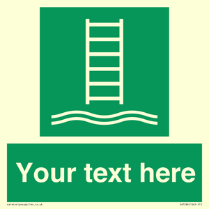 Custom sign safe condition Embarkation ladder